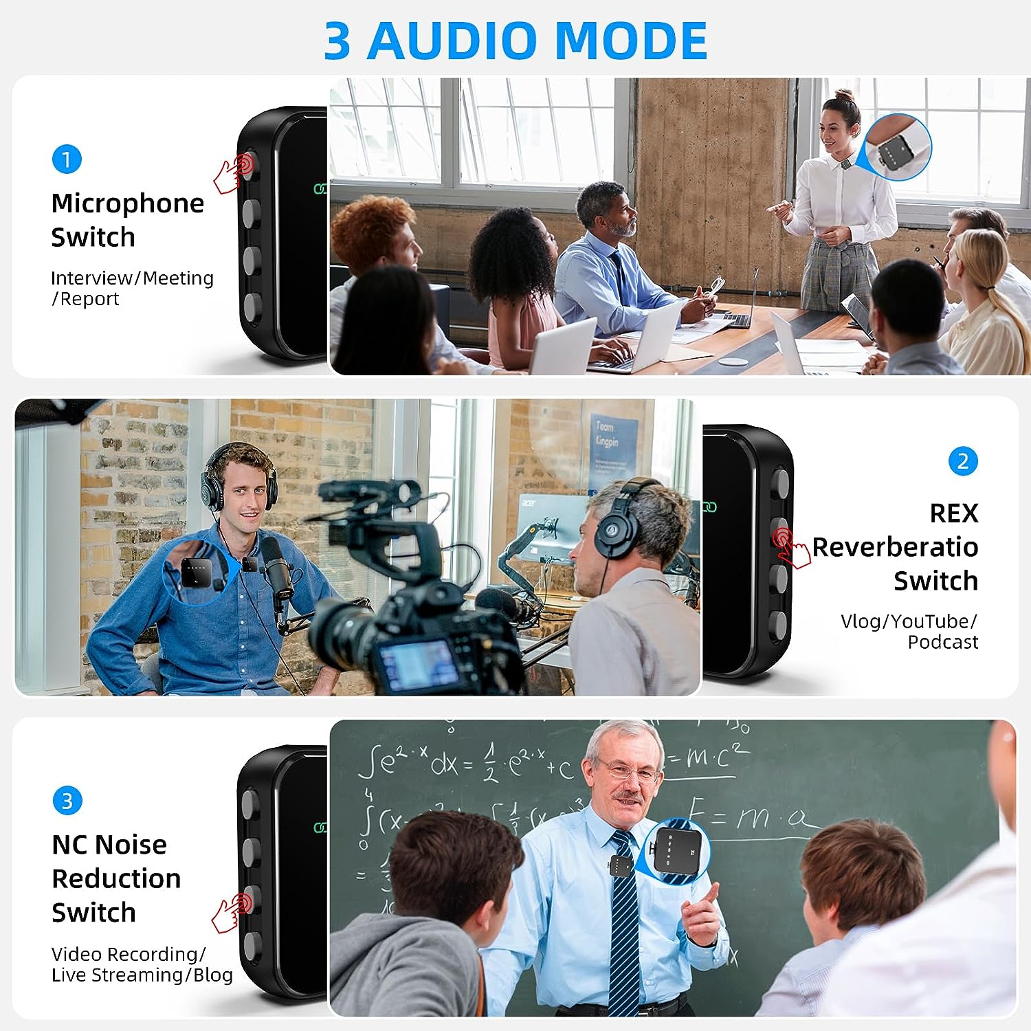 M32S Wireless Dual Lavalier Microphone with Display Screen, Outdoor Noise Reduction Bluetooth Accompaniment